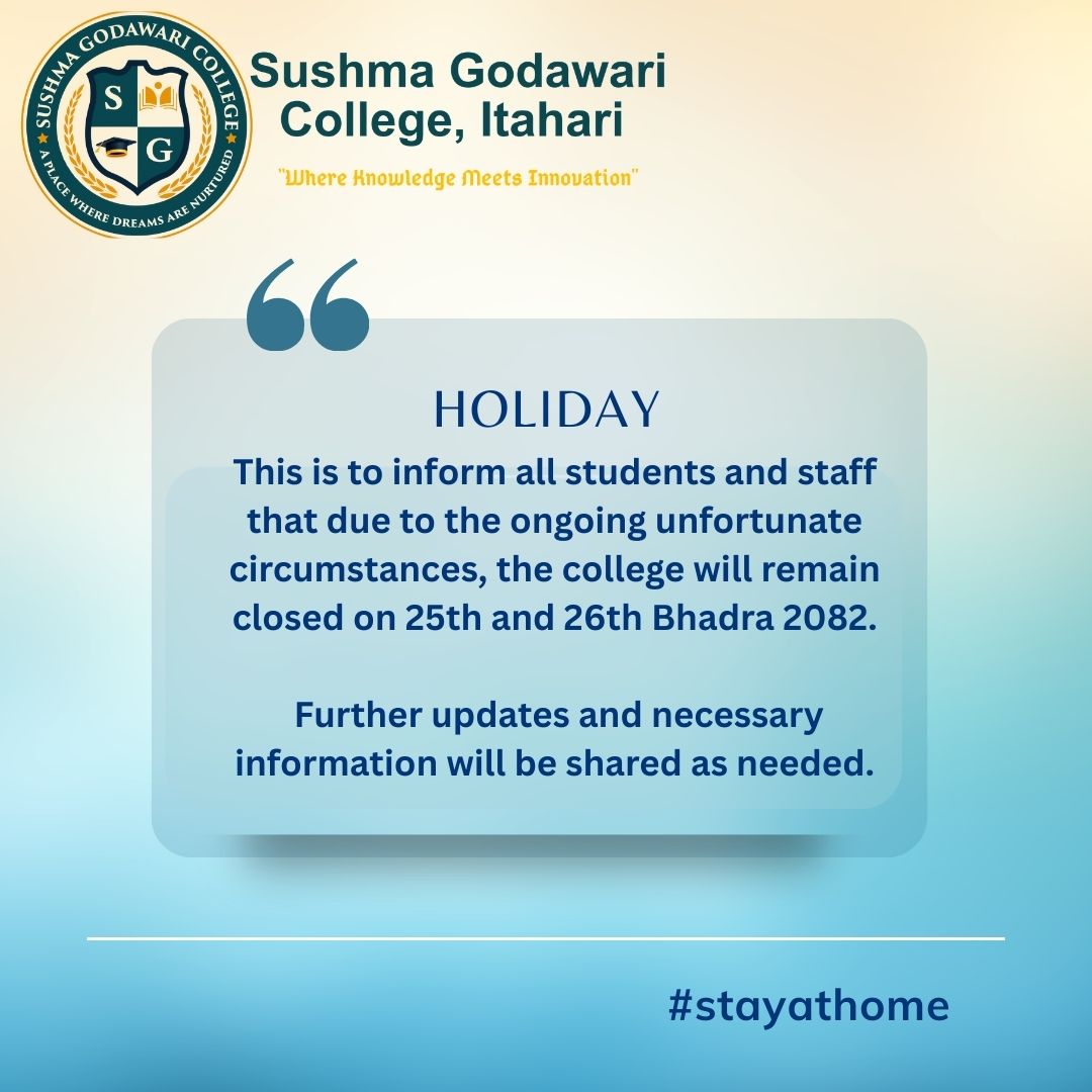 Notice Regarding Holiday